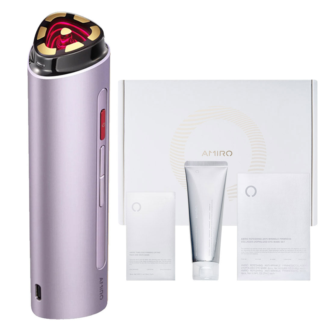 AMIRO R3 Turbo Facial RF Skin Tightening Device (Bonus: Skin Care Pack) - Purple