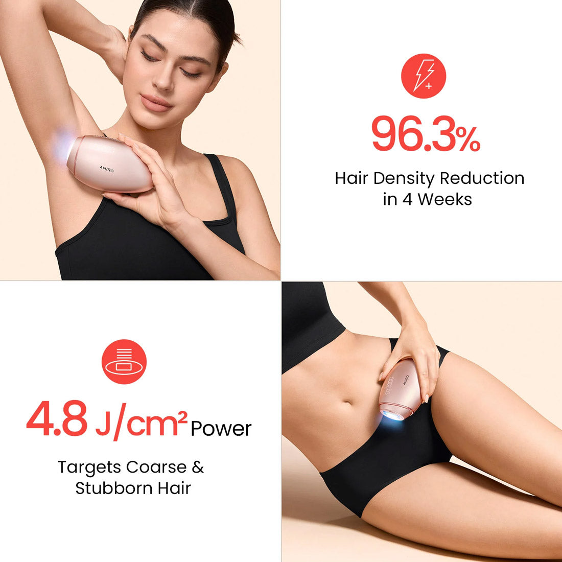 AMIRO T1 Smart IPL Ice-Cooling Hair Removal Device - Gold