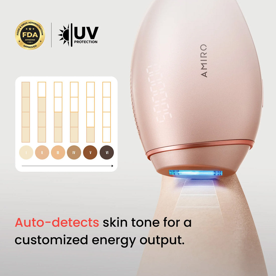 AMIRO T1 Smart IPL Ice-Cooling Hair Removal Device - Gold
