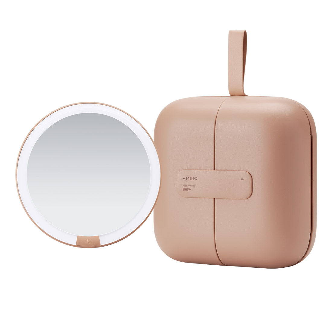 AMIRO Cube S Portable LED Magnetic Bag Mirror (CN) - Dusty Rose